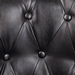Кресло кожаное с мягкими подлокотниками на 4-х деревянных ножках Logan Leather Armchair black варинант исполнения - 5 | Loft Concept в Волгограде