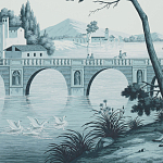 Обои ручная роспись Views of Italy Mare Verde варинант исполнения - 2 | Loft Concept в Волгограде