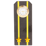 Часы подарочные настольные в виде погона ВМФ из натурального камня Змеевик Military Clock варинант исполнения - 4 | Loft Concept в Волгограде