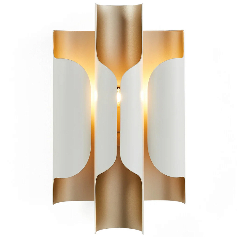 Бра из металла Dolton Wall Lamp White Белый Латунь Бра из металла Dolton Wall Lamp White Белый Латунь в Волгограде | Loft Concept