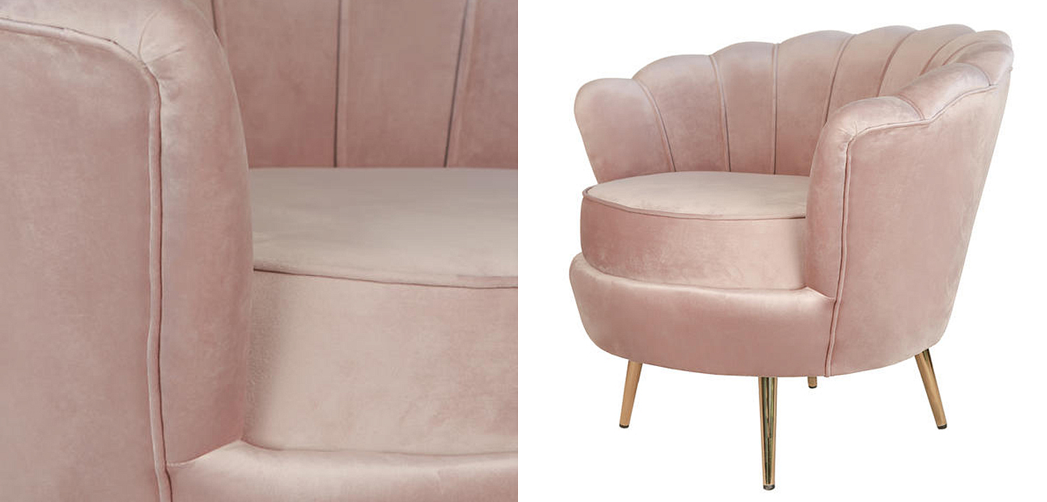 Кресло Розовый велюр Trapezium Pink velvet Кресло Розовый велюр Trapezium Pink velvet - Loft-Concept в Волгограде