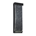 Настенный фонарь уличный прямоугольный черного цвета со стеклом с пузырьками Eurofase варинант исполнения - 2 | Loft Concept в Волгограде
