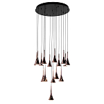 Люстра светодиодная с акриловыми конусообразными плафономи розовое золото Astra 60   варинант исполнения - 2 | Loft Concept в Волгограде