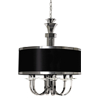 Люстра подвесная круглая с черным абажуром и чашей крепления в форме многогранника Natural Concepts варинант исполнения - 1 | Loft Concept в Волгограде