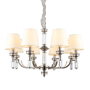 Люстра с тканевыми абажурами Brolevbrus Хром