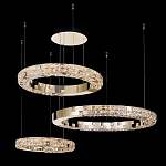 Люстра из 3-х колец с мозаичным хрустальным оформлением Sparks of Crystal варинант исполнения - 1 | Loft Concept в Волгограде