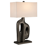 Настольная лампа с прямоугольным тканевым абажуром на фигурном каркасе Brutilist  варинант исполнения - 2 | Loft Concept в Волгограде