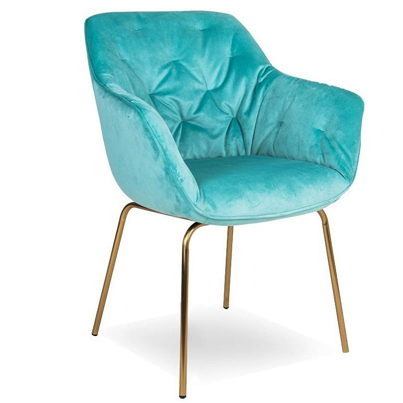 Стул Gentle Turquoise Бирюзовый Золотой Стул Gentle Turquoise Бирюзовый Золотой в Волгограде | Loft Concept