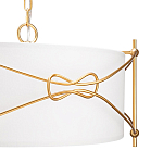 Люстра в форме цилиндра с белым тканевым абажуром Simple Knot варинант исполнения - 2 | Loft Concept в Волгограде