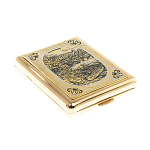 Портсигар на 20 сигарет с гравировкой природы в подарочной коробке Metal Cigarettes Cases варинант исполнения - 3 | Loft Concept в Волгограде