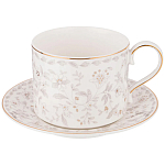 Чайный сервиз из фарфора с цветочным принтом на 6 персон 14 предметов Floral Charm варинант исполнения - 1 | Loft Concept в Волгограде