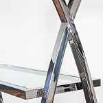 Металлический стеллаж со стеклянными полками Molecule варинант исполнения - 5 | Loft Concept в Волгограде