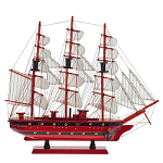 Декоративная модель деревянного красного парусника в подарочной упаковке With The low варинант исполнения - 1 | Loft Concept в Волгограде