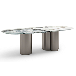 Стол обеденный мраморный с колоннами Marble Column Table варинант исполнения - 3 | Loft Concept в Волгограде