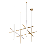 Люстра с 6-ю цилиндрическими плафонами на тонких тросах Trumpet tube варинант исполнения - 4 | Loft Concept в Волгограде