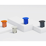 Matis журнальный столик серый из металла и кожи варинант исполнения - 2 | Loft Concept в Волгограде