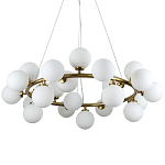Кольцевая люстра с белыми стеклянными  плафонами в форме шара Berries Chandelier варинант исполнения - 1 | Loft Concept в Волгограде