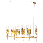 Люстра подвесная прямоугольная с 10-ю цилиндрическими плафонами LIAISON варинант исполнения - 2 | Loft Concept в Волгограде