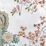 Обои ручная роспись Summer Night Blossom Original colourway on Ocean Silver gilded paper варинант исполнения - 2 | Loft Concept в Волгограде