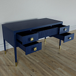 Письменный стол с 4-мя ящиками Elsa Dreams Blue варинант исполнения - 3 | Loft Concept в Волгограде