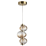 Подвесной светильник с 3-мя рифлеными стеклянными шарами Marcelh Light варинант исполнения - 2 | Loft Concept в Волгограде