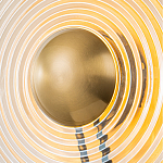 Бра с янтарным стеклянным диском и золотистыми акцентами Savio Glass Disc варинант исполнения - 7 | Loft Concept в Волгограде