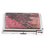 Портсигар с газовой зажигалкой из натурального камня Родонит Stone Cigarettes Cases варинант исполнения - 8 | Loft Concept в Волгограде