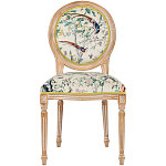 Стул из массива бука бежевый с изображением птиц и цветов Beige Green Chinoiserie Birds Garden Chair варинант исполнения - 1 | Loft Concept в Волгограде