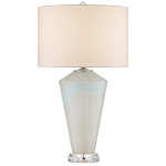 Настольная лампа стеклянная с тканевым абажуром Edges варинант исполнения - 3 | Loft Concept в Волгограде