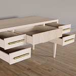 Большой Рабочий стол Primo с 5 выдвижными ящиками Светлый дуб варинант исполнения - 5 | Loft Concept в Волгограде