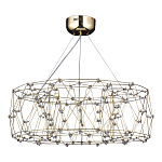 Люстра с тонкой металлической конструкцией цвета золото Quasar варинант исполнения - 1 | Loft Concept в Волгограде