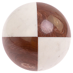 Шар декоративный из натуральных камней Лемезит и Мрамор Белый Natural Stone Spheres варинант исполнения - 2 | Loft Concept в Волгограде