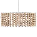 Люстра в форме цилиндра с вставками из деревянных бусин Wooden Beads варинант исполнения - 1 | Loft Concept в Волгограде