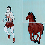 Дизайнерская плитка Конь бегун варинант исполнения - 2 | Loft Concept в Волгограде