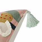 Подушка с цветочным принтом и кисточками Blooming Elegance Daisy варинант исполнения - 3 | Loft Concept в Волгограде