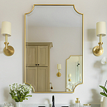 Зеркало в золотой деревянной раме Riviera варинант исполнения - 3 | Loft Concept в Волгограде