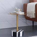 Дизайнерский журнальный стол с круглой столешницей на чёрно-белом основании Muruv варинант исполнения - 1 | Loft Concept в Волгограде