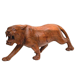 Статуэтка в виде тигра из дерева суар Predator варинант исполнения - 1 | Loft Concept в Волгограде