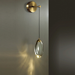 Бра с плафоном в форме капли Crystal Transparent Drop варинант исполнения - 3 | Loft Concept в Волгограде