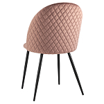 Мягкий стул в велюре пыльно-розового цвета Miruna Chair варинант исполнения - 4 | Loft Concept в Волгограде