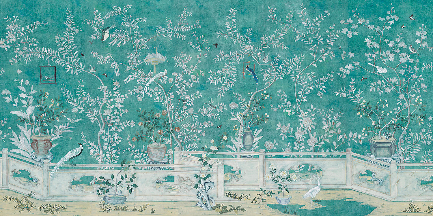 Обои ручная роспись Salon Vert Neptune Green Edo - Loft-Concept в Волгограде