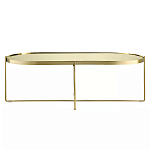 Кофейный столик овальный золотой Modern Mirror Gold Table варинант исполнения - 2 | Loft Concept в Волгограде