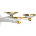 Люстра круглая с бело-золотыми плафонами Light Source варинант исполнения - 1 | Loft Concept в Волгограде