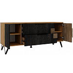 ТВ-тумба с  2-мя ящиками и закрытыми полками Stone Effect варинант исполнения - 3 | Loft Concept в Волгограде