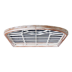 Зеркало-окно настенное в венецианском стиле с деревянной рамой бежевого цвета Venetian Smooth варинант исполнения - 3 | Loft Concept в Волгограде