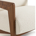 Кресло с обивкой из белого букле Armchair White Boucle варинант исполнения - 3 | Loft Concept в Волгограде