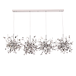 Люстра подвесная из четырех частей с металлическими круглыми элементами Terzani Argent варинант исполнения - 3 | Loft Concept в Волгограде