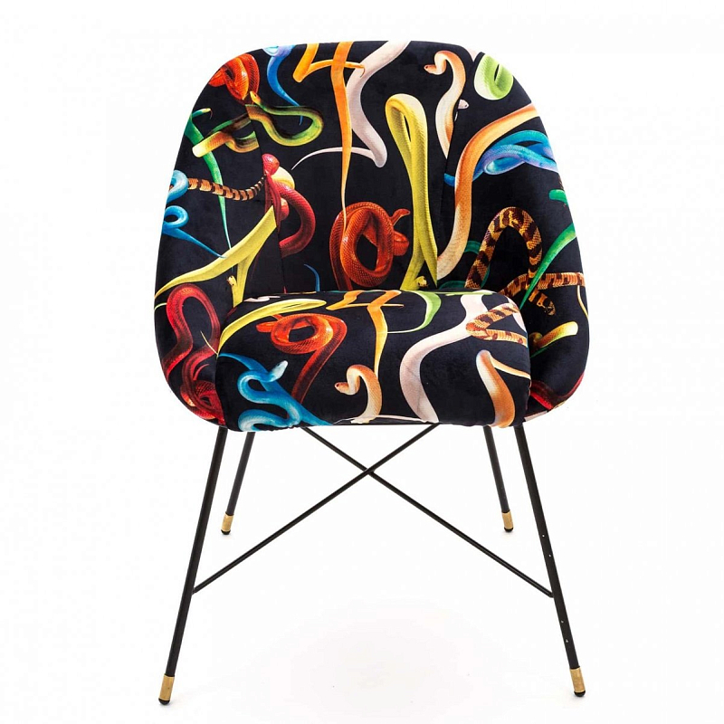 Кресло Seletti Padded Chair Snakes Мульти Черный в Волгограде | Loft Concept 