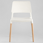 Пластиковый стул на ножках из массива бука Ferret White 4 шт варинант исполнения - 3 | Loft Concept в Волгограде