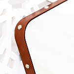 Зеркало прямоугольное в металлической раме с кожаной отделкой Loft in Reflection варинант исполнения - 4 | Loft Concept в Волгограде